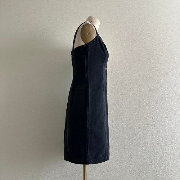 Vintage black denim mini dress - Picture 3 of 8